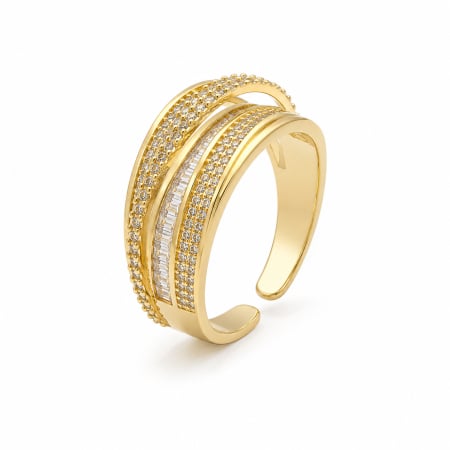 COLIERE INOX - Inel Dama Reglabil Full Diamonds