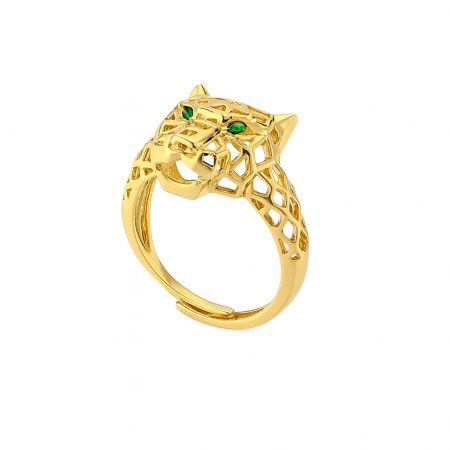 INELE DAMA - Inel Dama Reglabil Gold Gatopardo