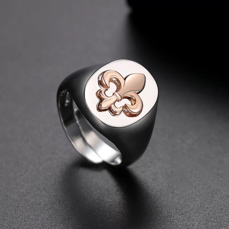 INELE DAMA - Inel Dama Rose Gold Fleur de Lis