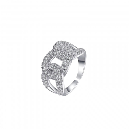 INELE DAMA - Inel Dama Silver Cuban Ajustabil
