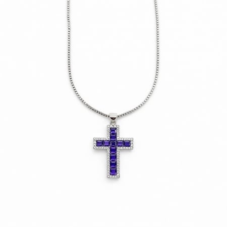 BIJUTERII DAMA - Lan Dama Cruce Tennis Diamonds Mov