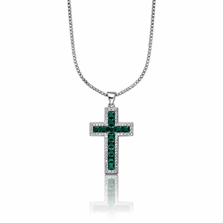 BIJUTERII DAMA - Lan Dama Cruce Tennis Diamonds Verde