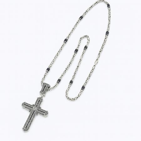 Lant  4 MM Argint 925 Cruce Mare / 44 Gr [2]