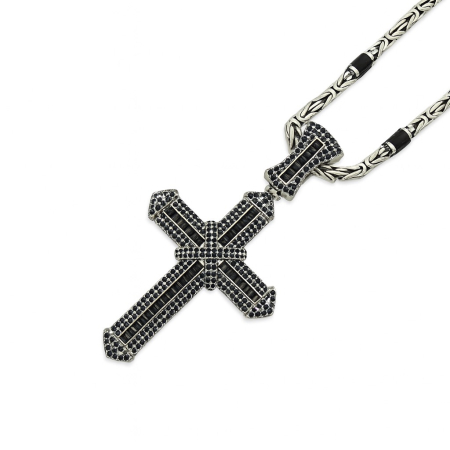 Lant  4 MM Argint 925 Cruce Mare / 44 Gr [1]