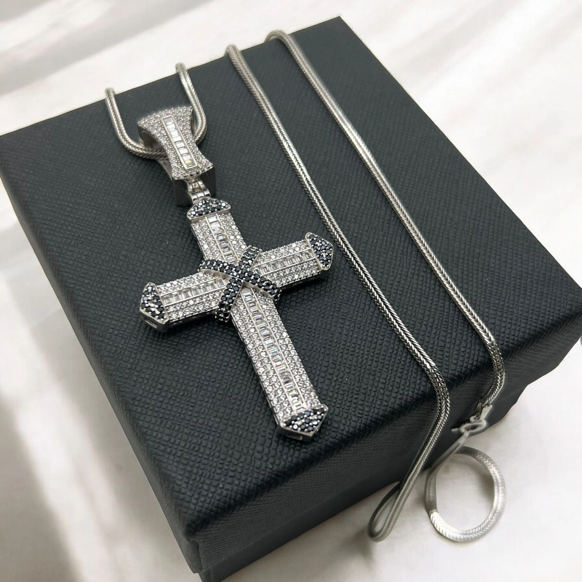 Lant Argint 925 Big Luxury Cross Diamonds [2]