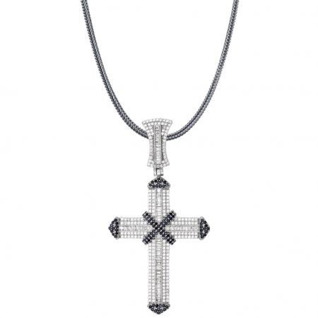 COLECTIA ARGINT - Lant Argint 925 Big Luxury Cross Diamonds