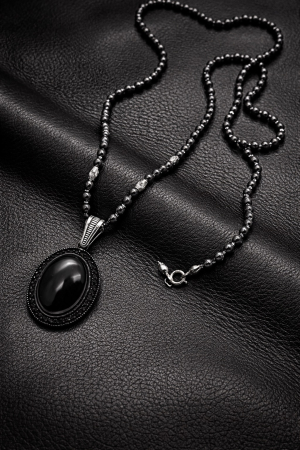 Lant Argint 925 Black Onix Amuleth [1]