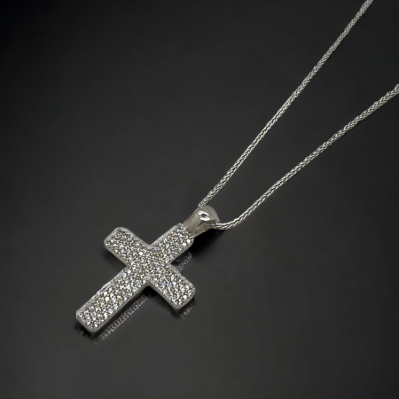 Lant Argint 925 Brooks Diamond Cross [0]
