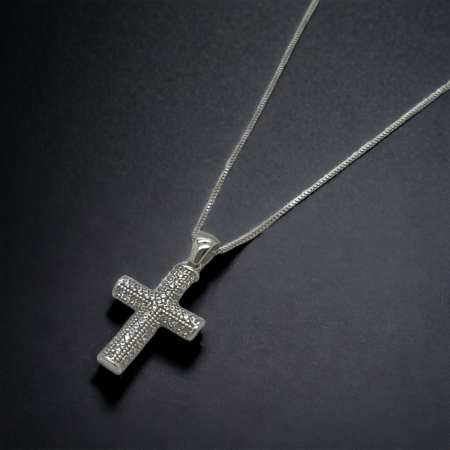 LANTURI ARGINT - Lant Argint 925 Brooks Diamond Cross