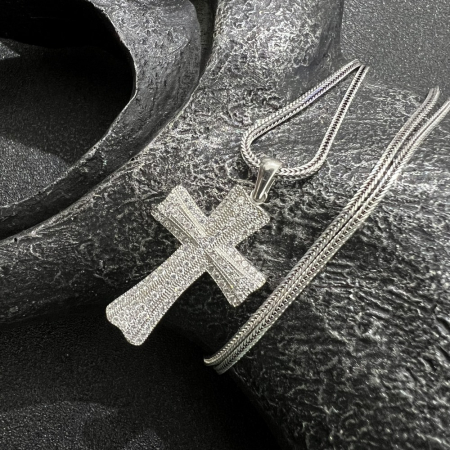 Lant Argint 925 Brooks Diamonds Cross [1]
