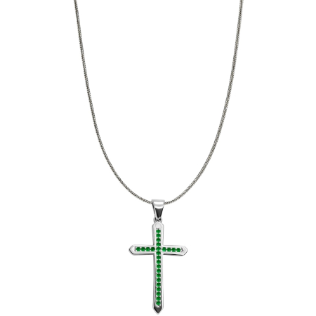 COLECTIA ARGINT - Lant Argint 925 Brooks Green Tennis Diamonds