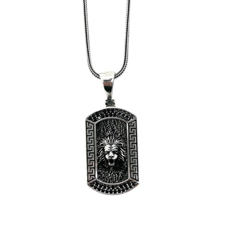 Lant Argint 925 Brooks King Lion 55 CM [0]