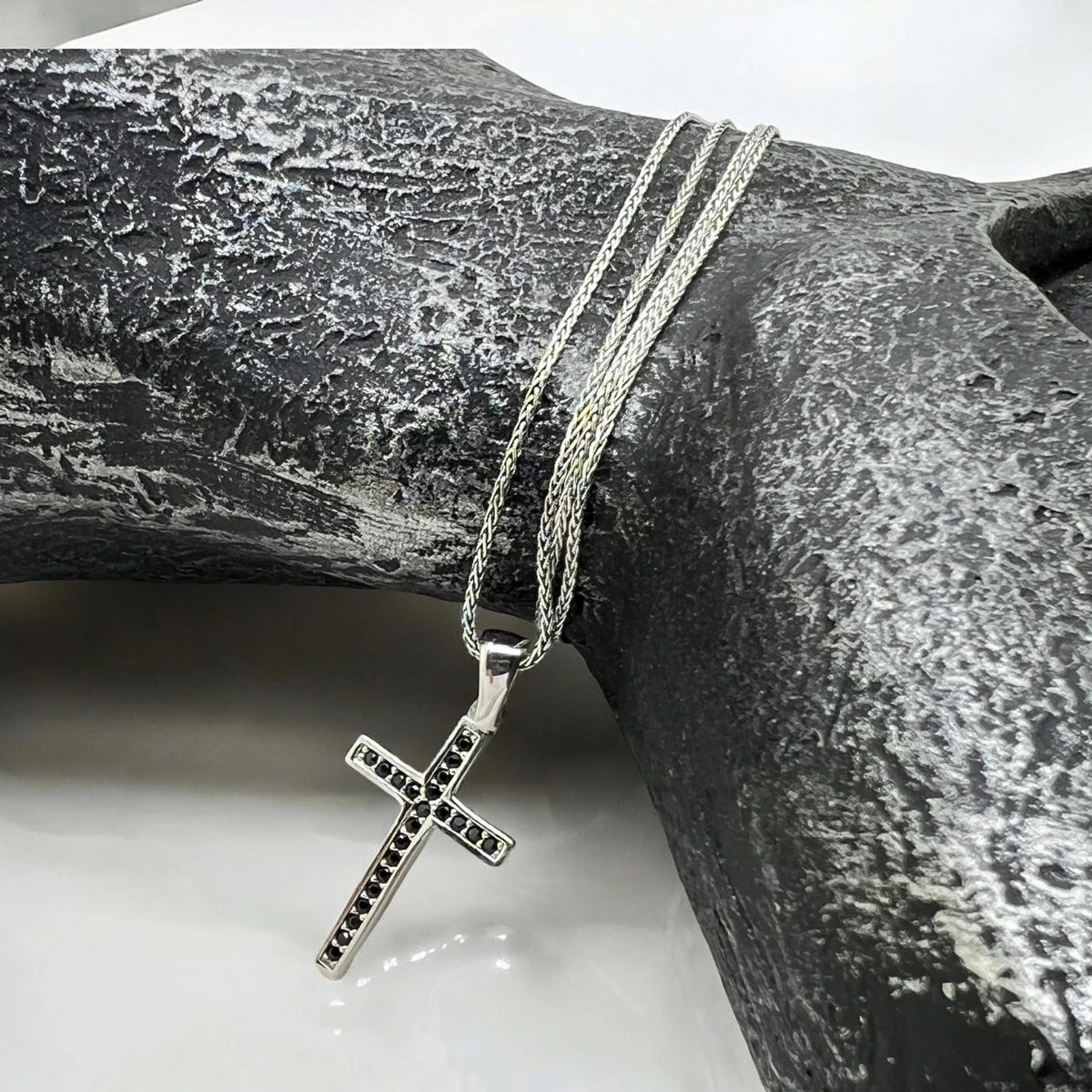 Lant Argint 925 Brooks Minimalist Cross [2]