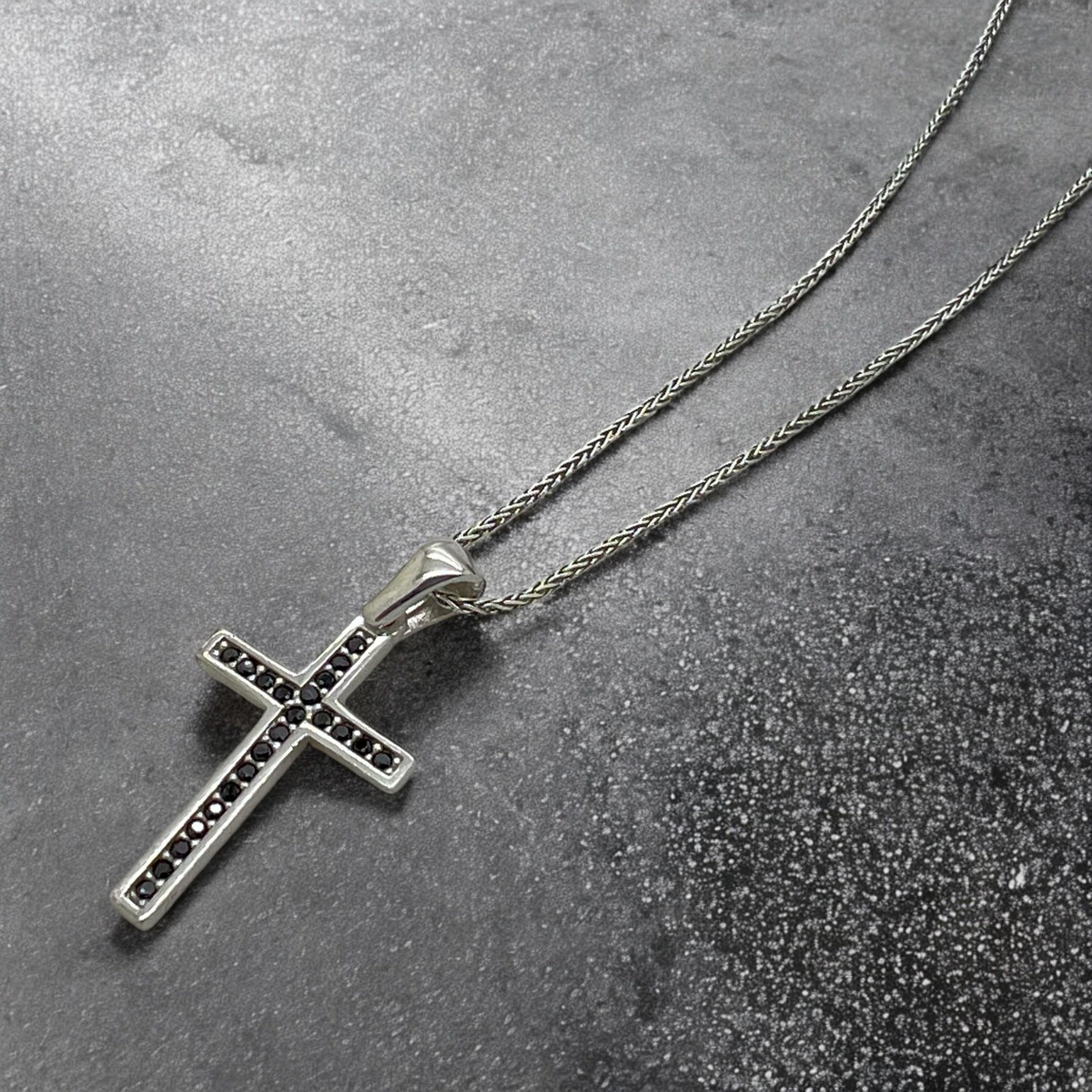 Lant Argint 925 Brooks Minimalist Cross [1]