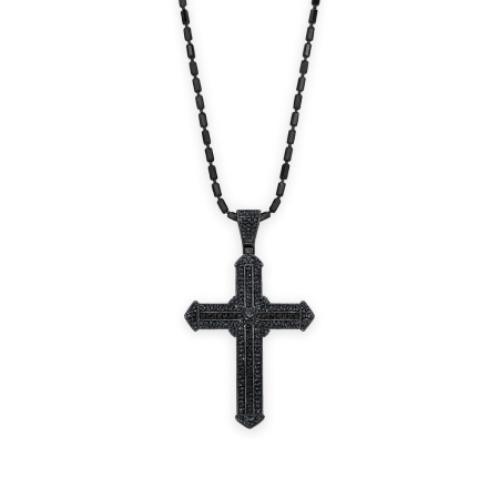 LANTURI ARGINT - Lant Argint 925 Full Black Cross