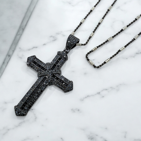 Lant Argint 925 Full Black Diamonds [1]