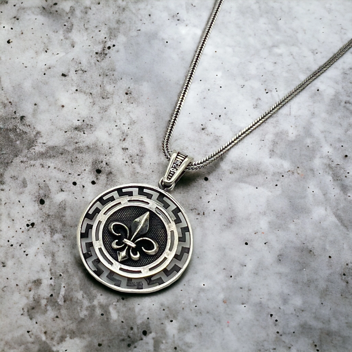 Lant Argint 925 Medusa+Fleur de Lis [1]