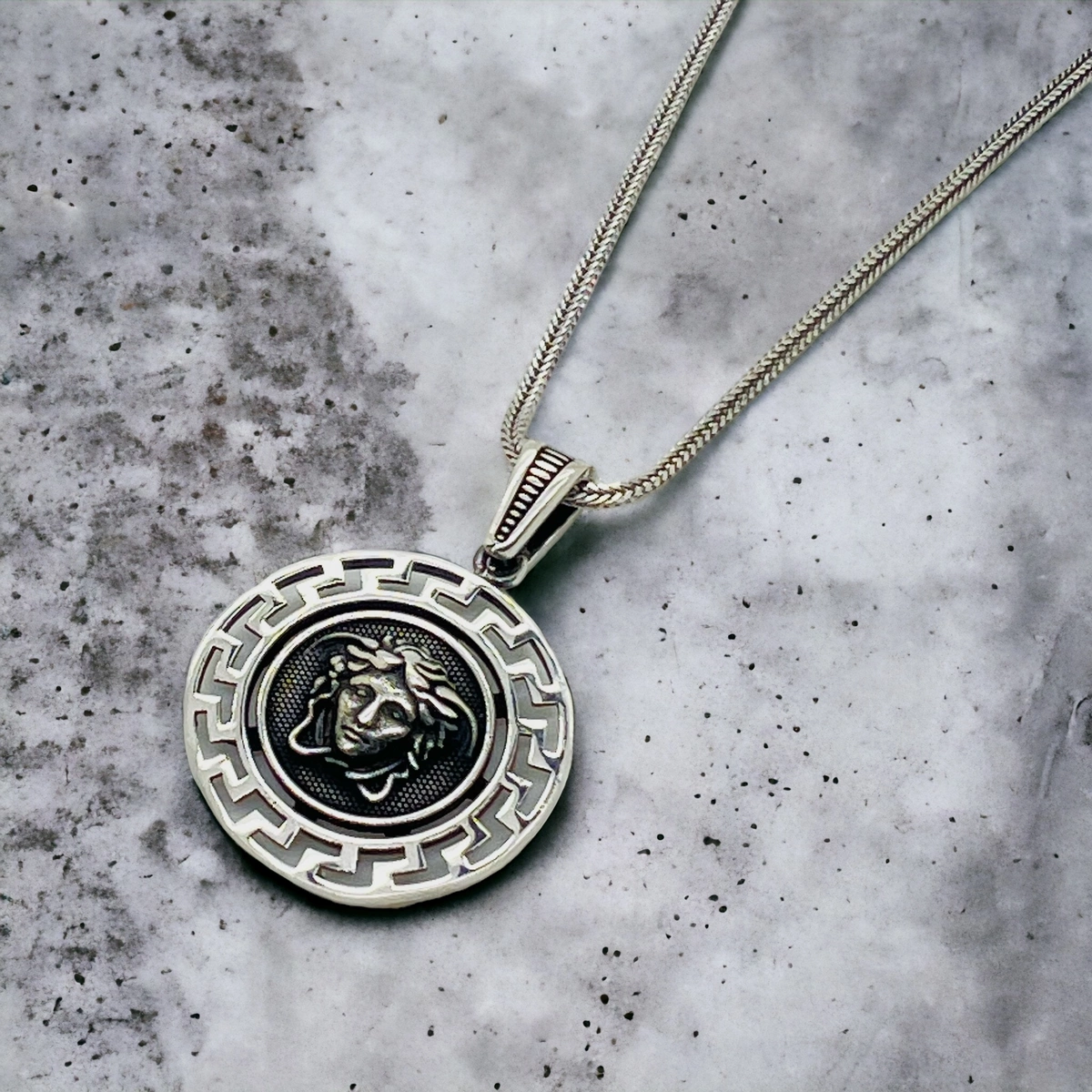 Lant Argint 925 Medusa+Fleur de Lis [0]