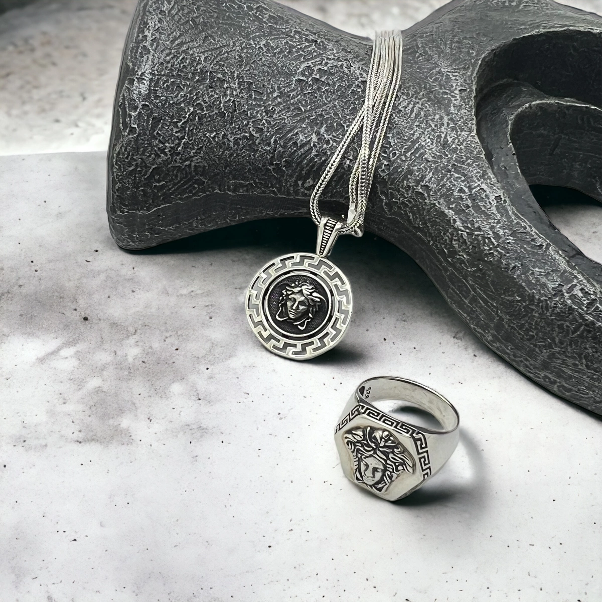 Lant Argint 925 Medusa+Fleur de Lis [3]