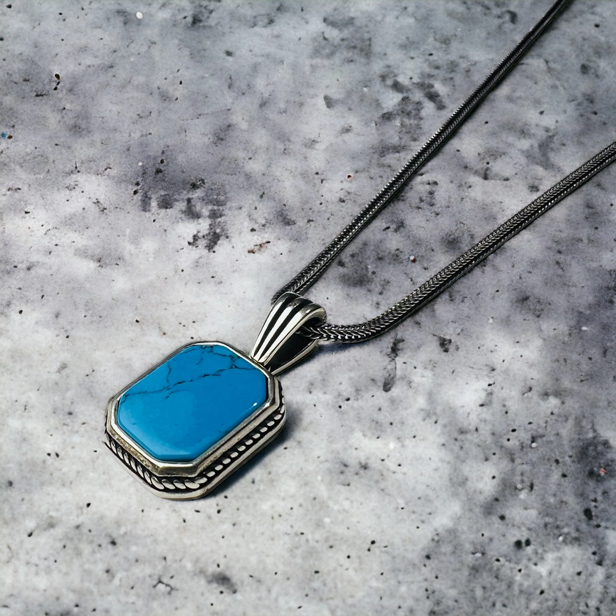 Lant Argint 925 Turcoaz Minimalist Pendant [1]