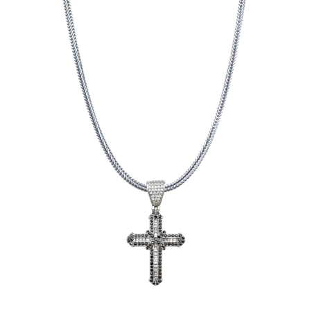 LANTURI ARGINT - Lant Argint 925 White Diamonds Cross