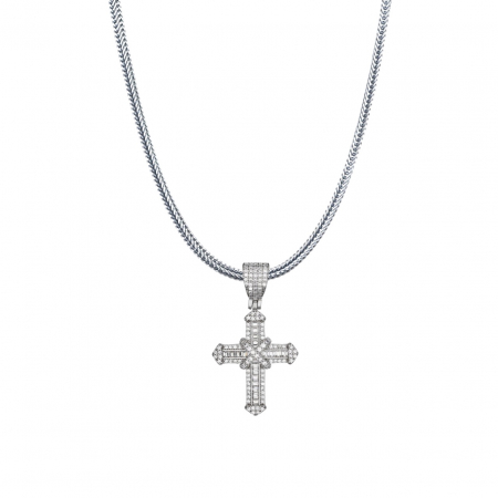 LANTURI ARGINT - Lant Argint 925 White Diamonds Cross
