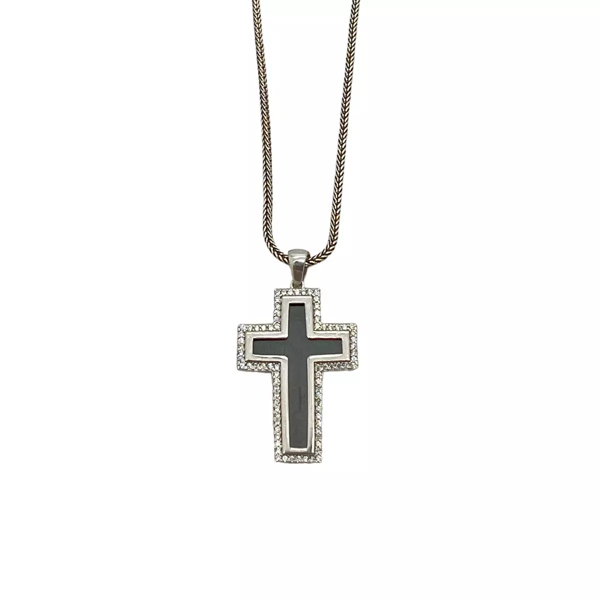 LANTURI ARGINT - Lant Brooks Argint 925 Cruciulita Cristale
