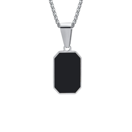 LANTURI CU PANDANTIV - Lant Brooks Black Cubic Onix