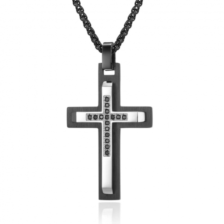 LANTURI CU PANDANTIV - Lant Brooks Black Diamond Cross