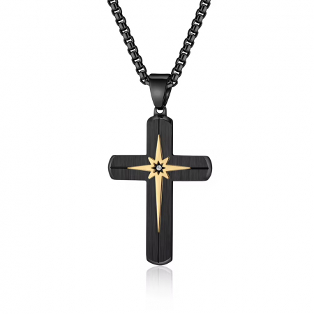 LANTURI CU PANDANTIV - Lant Brooks Black Star Cross