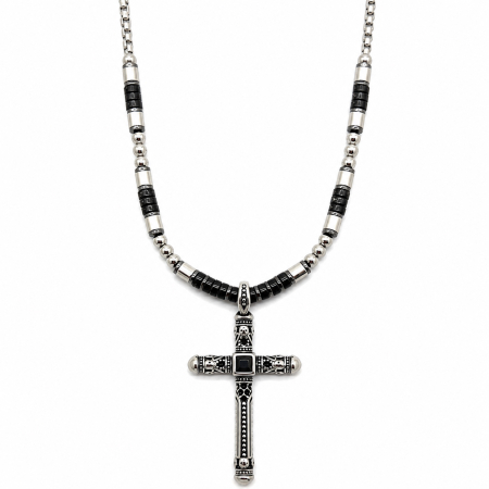 LANTURI CU PANDANTIV - Lant Brooks Black Stone Artefakt Cross