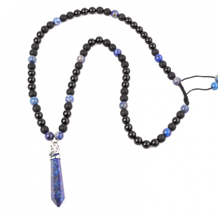 LANTURI CU PANDANTIV - Lant Brooks Blue Mix Natural Stones Lapis Lazuli
