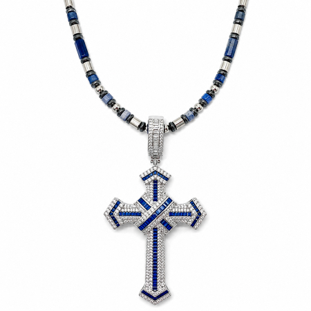 LANTURI CU PANDANTIV - Lant Brooks BlueMarine Cross