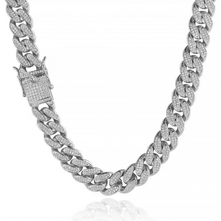 LANTURI CUBAN - Lant Brooks Cuban Silver Diamonds 12 mm
