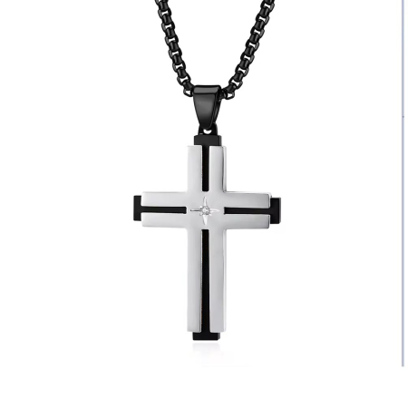 LANTURI - Lant Brooks Diamond Cross Stainless Steel
