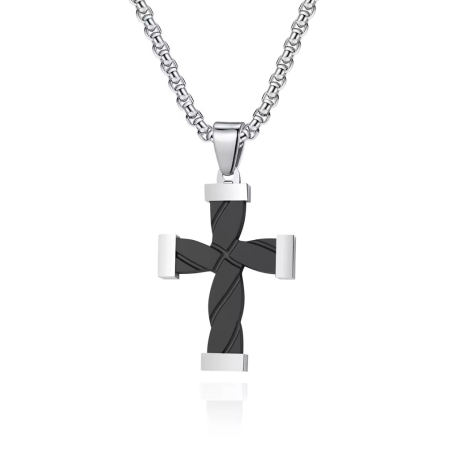 LANTURI CU PANDANTIV - Lant Brooks Exquisite Spyral Cross Abstrack