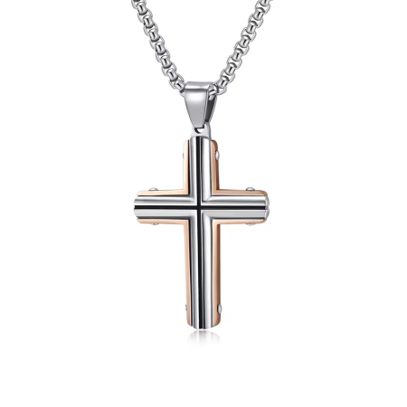 LANTURI CU PANDANTIV - Lant Brooks Exquisite Cross Rose Gold Fusion