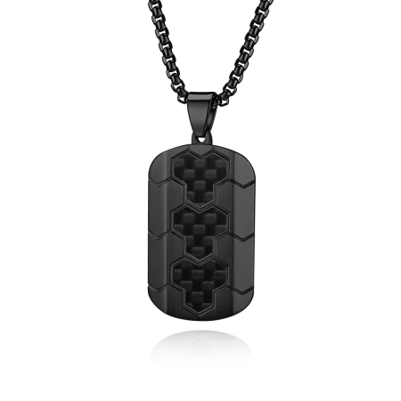 LANTURI CU PANDANTIV - Lant Brooks Exquisite Full Black Abstract Tag