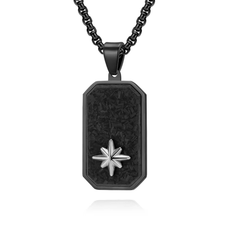 LANTURI CU PANDANTIV - Lant Brooks Exquisite Full Black Northstar