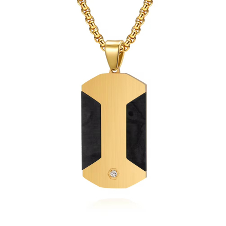 LANTURI CU PANDANTIV - Lant Brooks Exquisite GoldBlack Tag