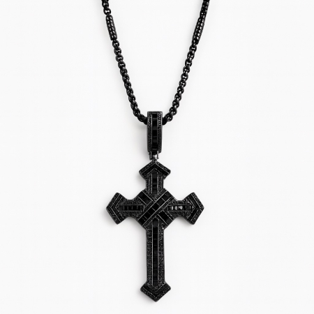 LANTURI CU PANDANTIV - Lant Brooks Full Black Cross