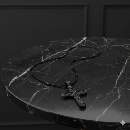 Lant Brooks Full Black Cruce Argint [2]