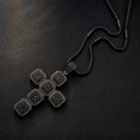 Lant Brooks Full Black Qubes Cruce Argint [3]