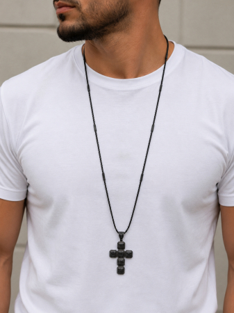 Lant Brooks Full Black Qubes Cruce Argint [1]