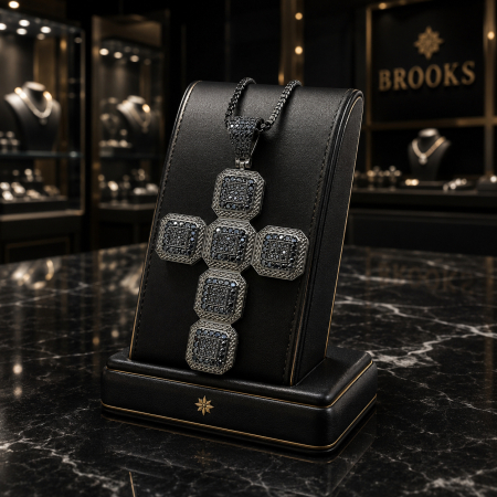 Lant Brooks Full Black Qubes Cruce Argint [2]