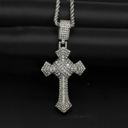 Lant Brooks Full Diamonds Cross AA Zirconia [1]