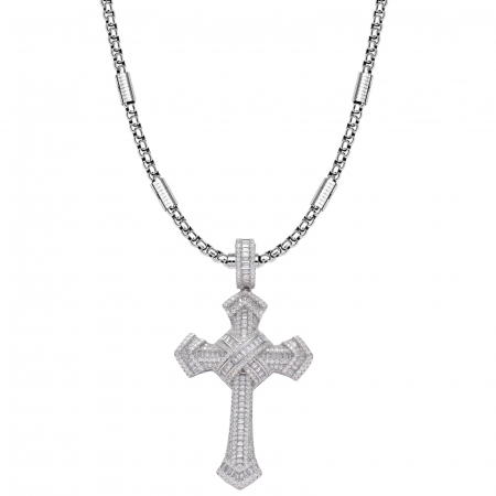 LANTURI CU PANDANTIV - Lant Brooks Full Diamonds Cross New