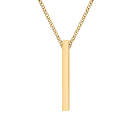 LANTURI CU PANDANTIV - Lant Brooks Gold Cilinder