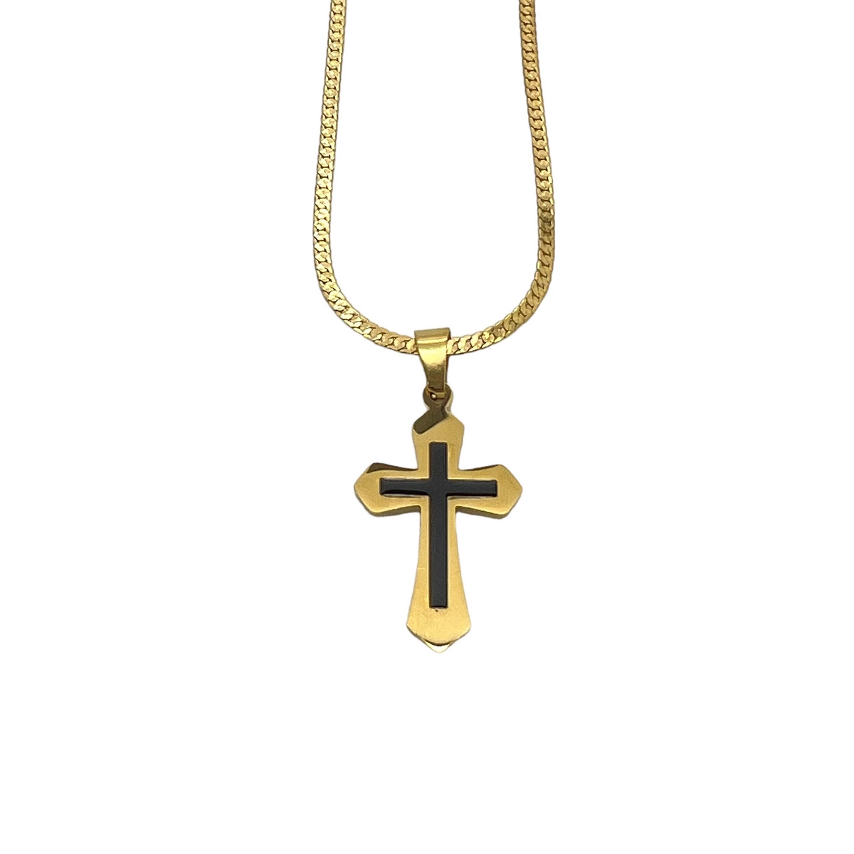LANTURI CU PANDANTIV - Lant Brooks Gold Cross Classic