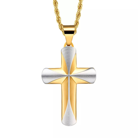 LANTURI CU PANDANTIV - Lant Brooks Gold Cross Pendant